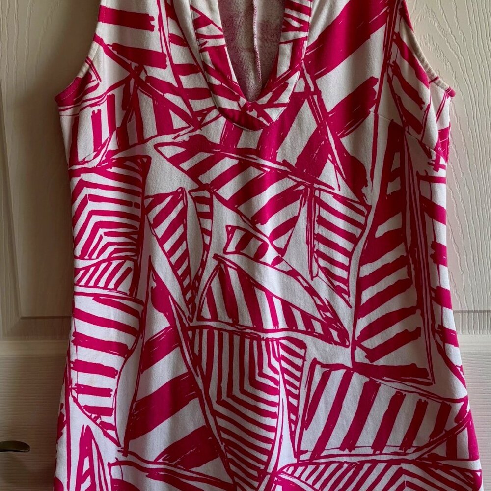 Lilly Pulitzer Pink & White Print Sundress Size M